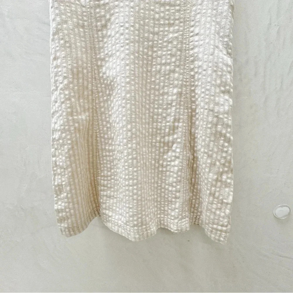 Urban Outfitters || Why Not Seersucker Mini Dress Ivory Medium - Picture 8 of 8